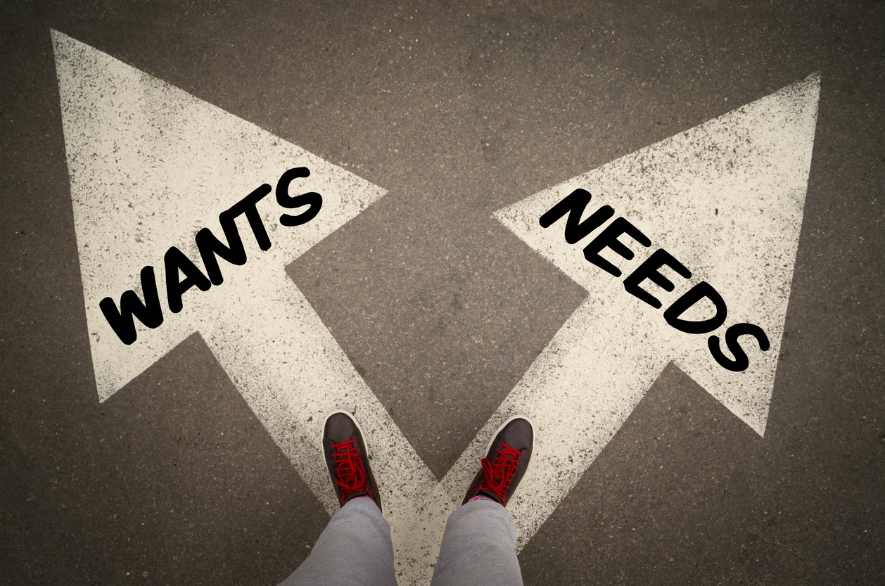 Discerning Wants vs. Needs